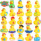Mikulala 24PCS Rubber Ducks Bath Toys Cute Pool Toys for Baby Shower Awards Birthday Easter Party Supplies Jeep Ducks for Kids Classroom Gift Exchange