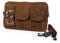 MOTO NOSTRA Tasche Gepäckfachklappe/Umhängetasche mit Handyhalter waxed canvas braun passend für Vespa, Lambretta, GTV, GTS, HPE, Supertech, Touring