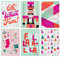Hallmark Neon-Weihnachtskarten-Sortiment (24 Karten und Umschläge) Holiday Vibes, Pink, Rot, Mintgrün, Nussknacker