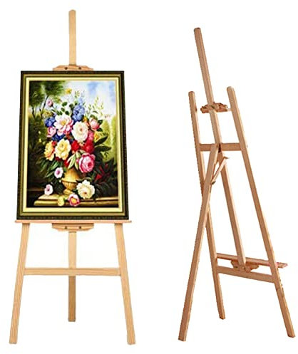 1.5m Bodenstaffelei aus Holz, Kiefernholz Malerei Atelierstaffelei Holz für Hochzeitszeichen, ein Rahmen Stativ Staffelei Stand für Hochzeitszeichnung Malerei