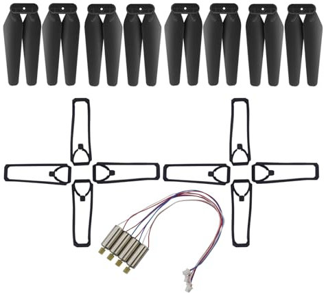 ZYGY 8PCS propeller+8PCS Schutzhülle+4PCS Motor passend für E88 E88PRO E88MAX E525 E99 E99PRO P1 P5PRO K3 S1 P8 RC Drohne E88 vier Achsen Flugzeugmotor Propeller Schutzabdeckung Teile