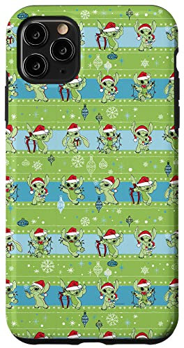 iPhone 11 Pro Max Disney Lilo & Stitch Holiday Santa Pattern Case