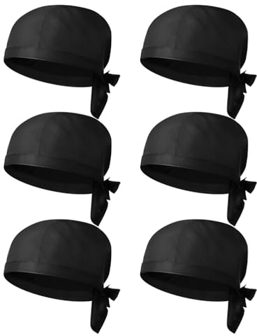 AOKWAWALIY 6pezzi Cappello Da Chef Unisex Decorativo Cuffia Cucina Traspirante Per Ristoranti E Barbecue Design Classico E Resistente Per Cuochi E Camerieri