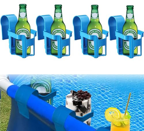 4 Piezas Portavasos de Piscina,Soporte para Bebidas Junto a La Piscina,Portavasos Piscina Desmontable,Soporte para Bebidas Piscina,Portavasos SPA