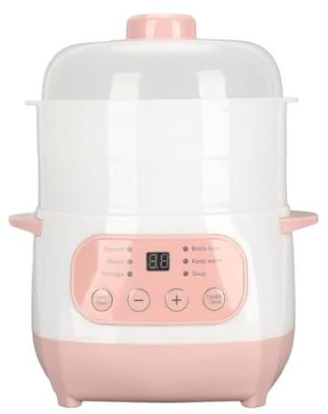 Elektrischer Schmortopf aus Keramik, Schongarer, Automatischer Multifunktions-Reiskocher, 1 L, 200 W, Intelligenter Termin (EU-Stecker 220 V)