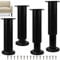 ADERTOS Adjustable Furniture Legs, 4 PCS 18-30cm Furniture Support Feet Metal Sofa Replacement Support Feet Legs Adjustable Height Bed Support Legs Table Leg for Chair Desk Cabinet Couch (Black)
