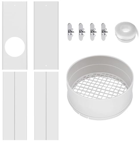 Ruwshuuk Kit de conductos para ventanas,Kit de ventilación para secadora interior,Manguera de tubos de escape - Piezas de ventilación para secadora, conector para secadora de ropa para ventana