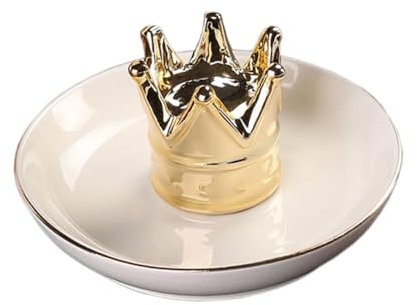 LIFKOME Plato De Cerámica Para Joyería Organizador De Anillos y Pulseras Joyero Decorativo