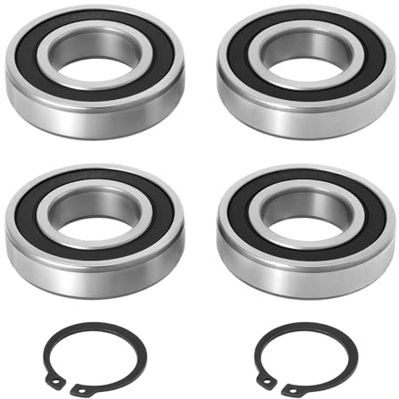 Micro Traders Trommellager mit Sicherungsringen, 35 x 72 x 17 mm, kompatibel mit LESCHA VM 140S SM 145S VM 160S, kompatibel mit Format 165 Betonmischer-Ersatzteilen, 2 Stück