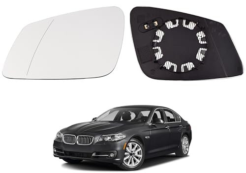 Hebstw Heated Spiegelglas Ersatz für BMW F10 528i 550i 535i XDrive 2009-2016,F02/F10/F18/F07/F35, Ersatz Spiegelglas Heizbar, Spiegelglas Außenspiegel Glas(Links)