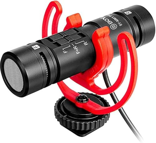 RigWig Boy MM1 Pro Double Capsule Condenser Microphone for Camera, iPhone, Android, Smartphone, Tablet, Camcorder, PC, 2 People Recording