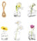 APOMOONS 5 Stück Kleine Vasen Glasvasen Blumenvasen Tischdeko Hochzeit Vintage Durchsichtig Mini Vase Glas Set für Home Küche Wohnzimmer Office Regal Party Tisch Deko mit Juteschnur