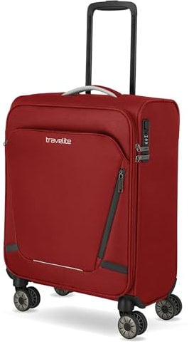 Travelite Handgepäck Koffer mit 4 Rollen für Condor + Ryanair, integriertes Zahlenschloss, Bordtrolley Jetpack: Superleichter Weichgepäck Trolley mit Aufsteckfunktion, 55x40x20 cm, 37 l, 1,9 kg