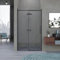 Box doccia 130 cm porta scorrevole SENZA TELAIO H200 cm cristallo 8mm MILLY profilo nero opaco