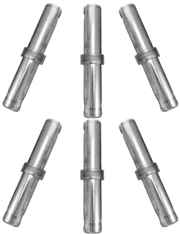 VILLFUL 6Pcs Scaffold Coupling Pins 36Mm Diameter Galvanized Steel Locking Rods for Scaffolding Connectors Construction Safety Scaffold Joiners Accessories