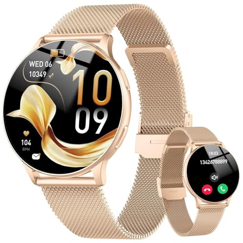 Smart Watches for Women Answer/Make Call, 1.32AMOLED Screen Fitness Watch with Heart Rate/Sleep Monitor, 2026 New Step Counter 120+Sport Mode, IP68 Waterproof Round Activity Tracker for Android iOS
