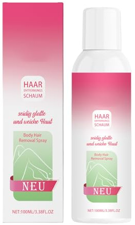 Body hårborttagningsskum 100 ml – effektiv hårborttagning utan rakning för kvinnor och män – snabb, smärtfri och långvarig – hudvänlig – för alla hudtyper (1, 100 ml)