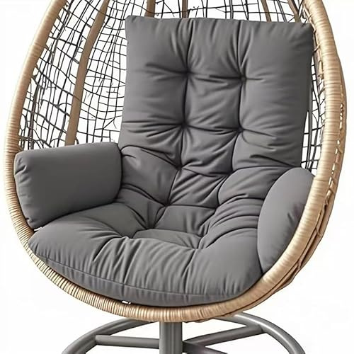 Generisch Hängesessel Kissen Wasserfest, Sitzkissen Hängesessel mit Weicher PP-Baumwolle Füllung, Hängesessel Polster für Hängekorb Outdoor & Indoor, Bequemes Ersatzkissen,Dark Gray