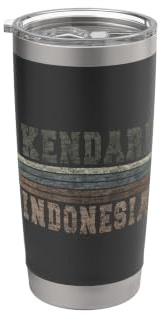 Retro Kendari Indonesien Doppelwandiger Edelstahl-Thermobecher