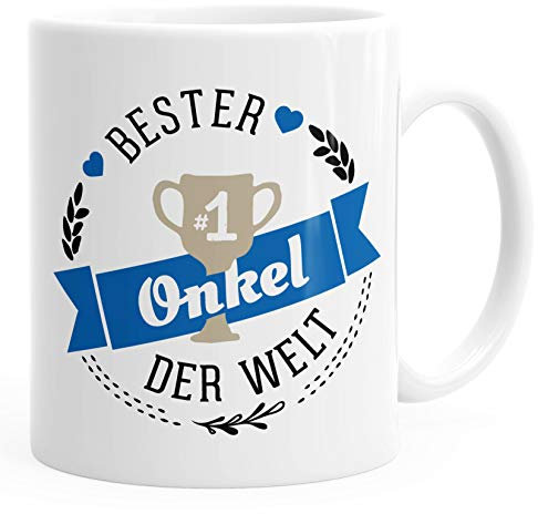 Kaffee-Tasse bester Onkel der Welt Geschenk für Onkel MoonWorks® weiß unisize