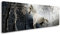 bestpricepictures 120 x 40 cm Bild auf Leinwand weißes Pferd 5739-SCT deutsche Marke und Lager - Das Bild Wandbild BZW. Kunstdruck ist fertig gerahmt.