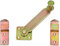 KOTARBAU® Loquet à Levier pour volet 140 mm Verrou de volet Double Porte Galvanisé Or