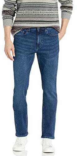 Amazon Essentials Men's Comfort Stretch Straight Slim-Fit Jean (Previously Goodthreads), Medium Indigo, 34W / 29L