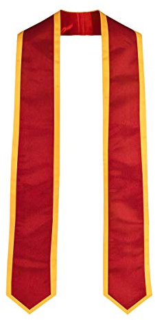 GraduatePro Abschluss Stola Schärpe Universität Kirche Priester Chor Stahl Erwachsene Rot Gold
