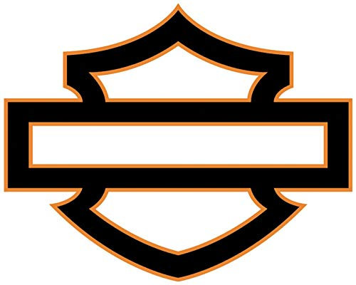SUPER FABRIQUE Harley Davidson Motorradhelmaufkleber, Orange, Retro Vinyl Sticker, Kompatibel mit Harley Davidson, Reflektierend, Langlebig