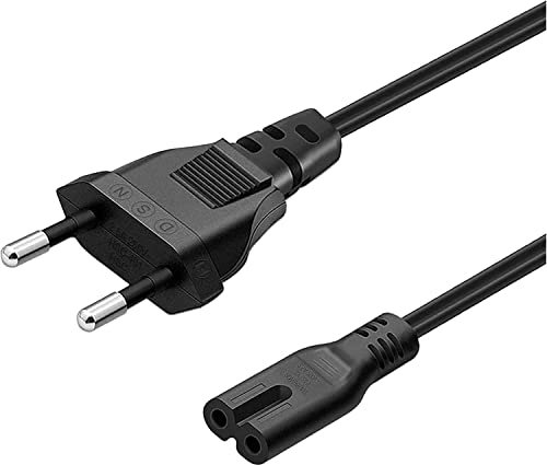 CABLEPELADO Cable Alimentación Tipo C Euro - Cable C7 - Cable Euro 8 - Compatible con Samsung Toshiba LG Philips Sharp Sony, Monitor, DVD Printer Radio BLU-Ray Playstation Xbox - 1.50 Metros - Negro