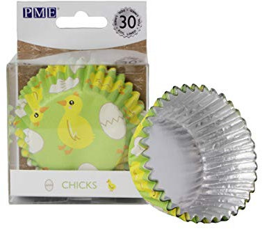 PME Cupcake Cases Foil Lined, Easter Chicks Pk/30