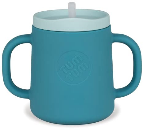 TUM TUM Tasse Apprentissage Bébé 3-en-1, Tasse Bébé, 250 ml, Bleu