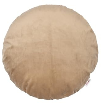 beties Samt&Sonders-Serie, Kissenhülle ca. Ø 40 cm in braun-beige, aus deutschem Unternehmen in hochwertiger Qualität