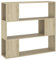 vidaXL Bücherregal Raumteiler Standregal Wandregal Bücherschrank Bürorregal Regal Aktenregal Aufbewahrung Raumtrenner Sonoma-Eiche 100x24x94cm