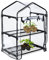 Relaxdays Serre de Balcon, bâche en PVC, Acier, HxLxP : 94x69x49 cm, étagère pour Plantes sur 2 étages, Noir-Transparent