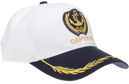 jojofuny Captain Hat Baseball Cap: Verstellbare Kapitänsmütze Herren Sailor Ship Nautical Marine Sea Cap Hut für Männer Frauen Kostümzubehör Accessoire