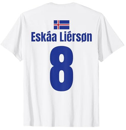 Island Sauf Trikot 8 | Mallorca Sauf Trikot Weiss | Fussball T-Shirt