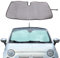 YANER Parasol para parabrisas de coche, reflector de rayos UV para Fiat 500 2010-2022, cubierta de parasol plegable reflectante (1 unidad, plateado)