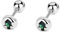 ZLING Echte 925 Sterling Silber Ohrringe Weihnachtsbaum Grün Cz Perlen Schraube Ohrstecker Für Frauen Hochzeit Schmuck