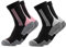 Occulto Damen Wandersocken 2er Pack (Modell: Gerlinde) Schwarz-Pink 39-42