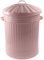 60L Pink Retro Bin Vintage Style Metal Dustbin with Lid Suitable for Indoor or Outdoor - Classic Bin Steel Dustbin for Animal Feed, General Waste, Storage and More - Pink - 60 Litre