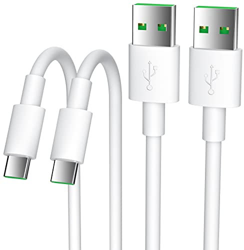 USB C Kabel 1,8M 2Stück,65W 6A Ladekabel für OPPO Super Vooc USB C Schnellladekabel für Find X5 Pro X5 X3 Neo X3 Pro X2 X2 Pro Reno8 Pro 8 7 Pro 7 6 Pro 6 A96 A76 Warp Charge Lade Kabel für OnePlus 11
