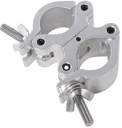 Amagogo Abrazaderas de luz DJ Abrazadera giratoria doble para tubo de 1,25-1,38 pulgadas de diámetro Capacidad de carga máxima 50 kg para Capacidad, ARGÉN