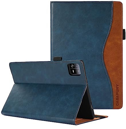 CASAFUNY Cover per Xiaomi Pad 6/Xiaomi Pad 6 Pro Custodia Protettiva Case in Pelle PU con Supporto e Slot per Scheda per Xiaomi Mi Pad 6/Mi Pad 6 Pro 11 Zoll 2023, Blu