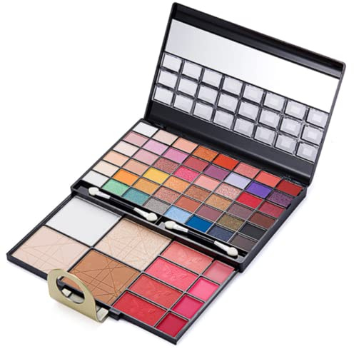 60 Colors All in One Makeup Set, Professional Cosmetic Kit Combination with Matte and Glitter Shimmer Eyeshadow, Cream Concealer, Facial Blusher,Makeup Applicators and Mirror