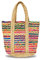 Banzaii Bolsa de verano para mujer, bolso bandolera colorido, bolso de hombro bohemio de paja para el mar, tejido a mano Pag
