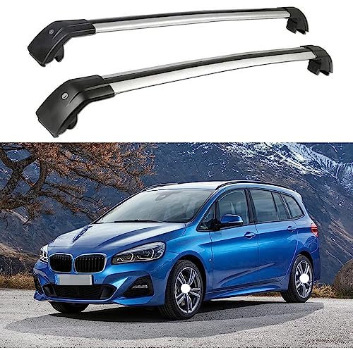 2 Stück Dachträger Gepäckträger, für BMW 2er F46 Gran Tourer 2015-2021 Aluminium Auto Querträger Dachreling Relingträger Dachgepäckträger
