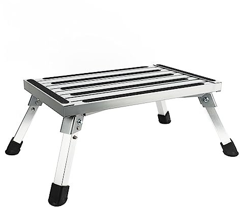Marche Pied Pliable, Marche Pied Camping Car, Alliage d'aluminium Pliable avec des Performances Stables Marchepieds pour Camping-Car Marche Pied Pliant pour Le Camping, la pêche