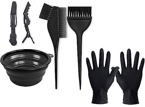 Lot de 6 outils de coloration pour cheveux avec bol et peigne double face pour coloration des cheveux,Kit Teinture Cheveux, Kit Coloration Cheveux,Kit de Outils Colorations Cheveux Bol Et Brosses