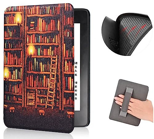Custodia per 6 Pollici Kindle Paperwhite 5a/6a/7a Generazione (Versione 2012/2013/2015), Pelle morbida TPU Cover Protettiva Alla Moda con Cinturino da Polso e Automatica Veglia/Dormire